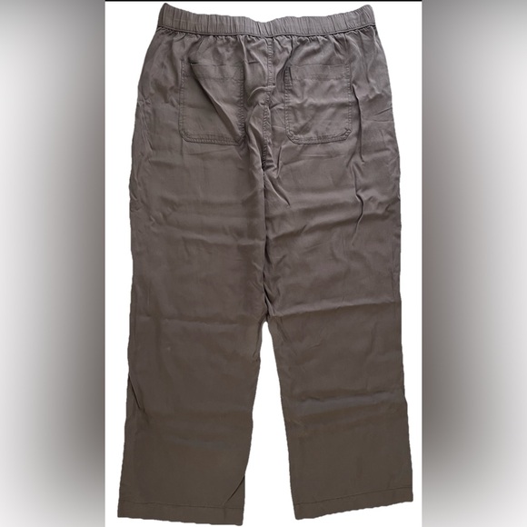 For The Republic Wide Leg Pants Taupe Tencel Lightweight Women’s XL Cropped - Picture 3 of 10